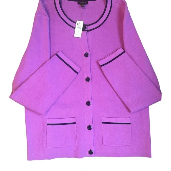 Talbots Crewneck Cardigan Size Medium - Picture 2 of 5